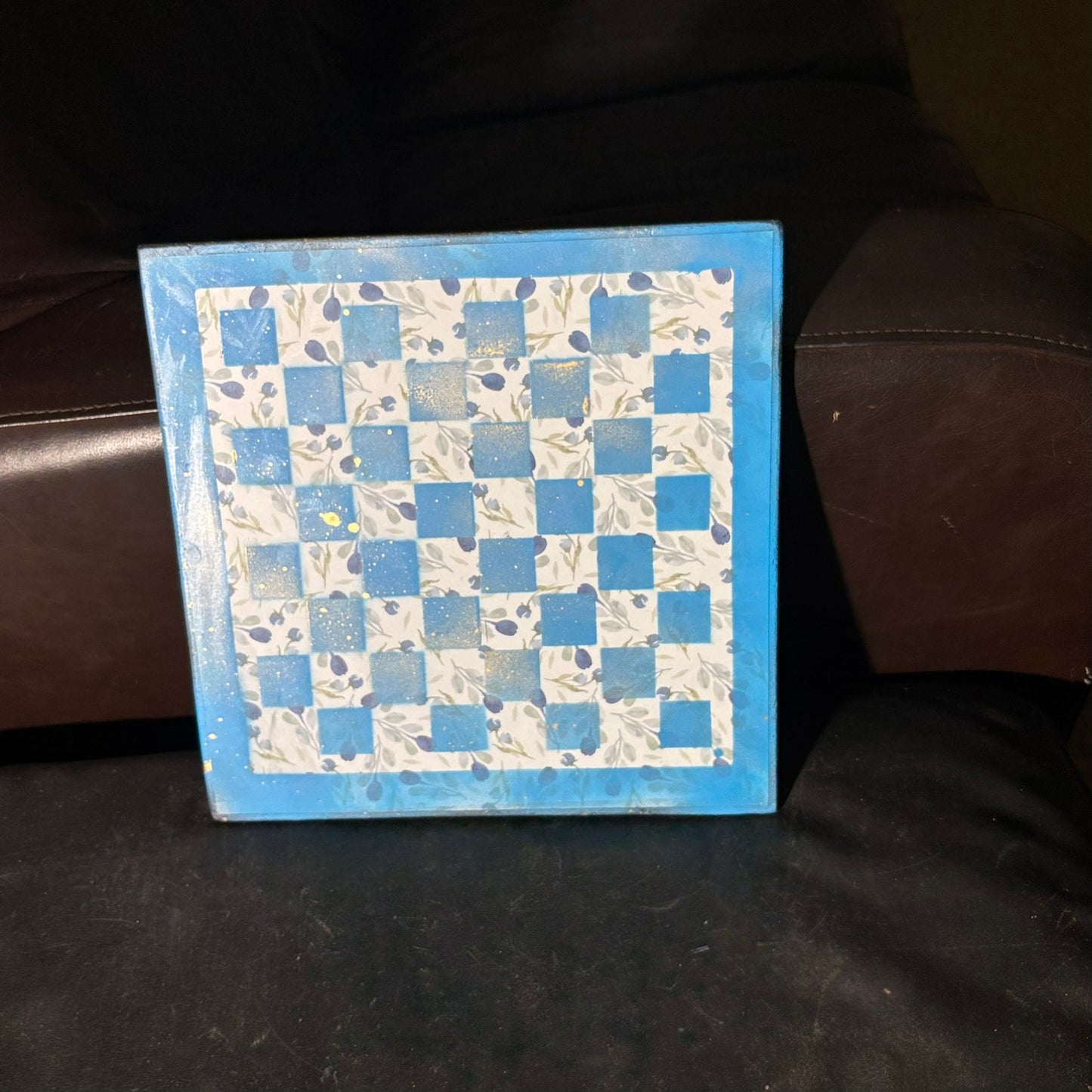 Silver Mist Blue - Scrapbook Chess Board