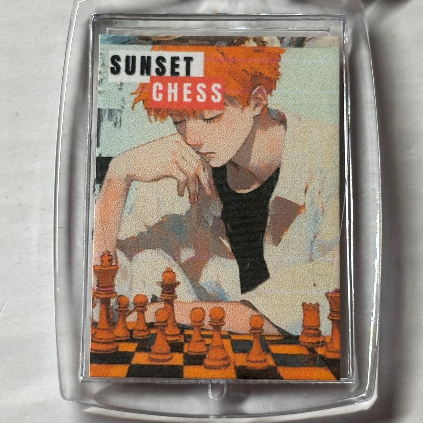Anime Boy - Chess  Photo Keychain