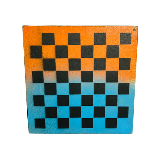 Blue & Blue - Painted Double Sided Chess Board