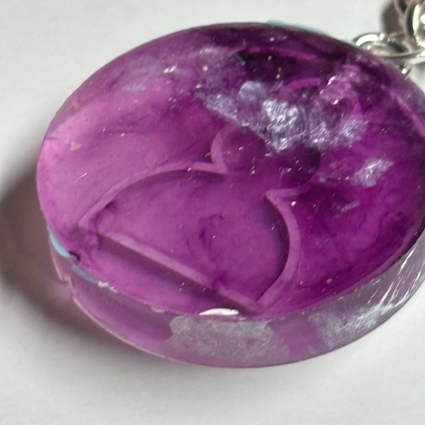 Purple Translucent Pawn - Handmade Resin Keychain - Flat Edition