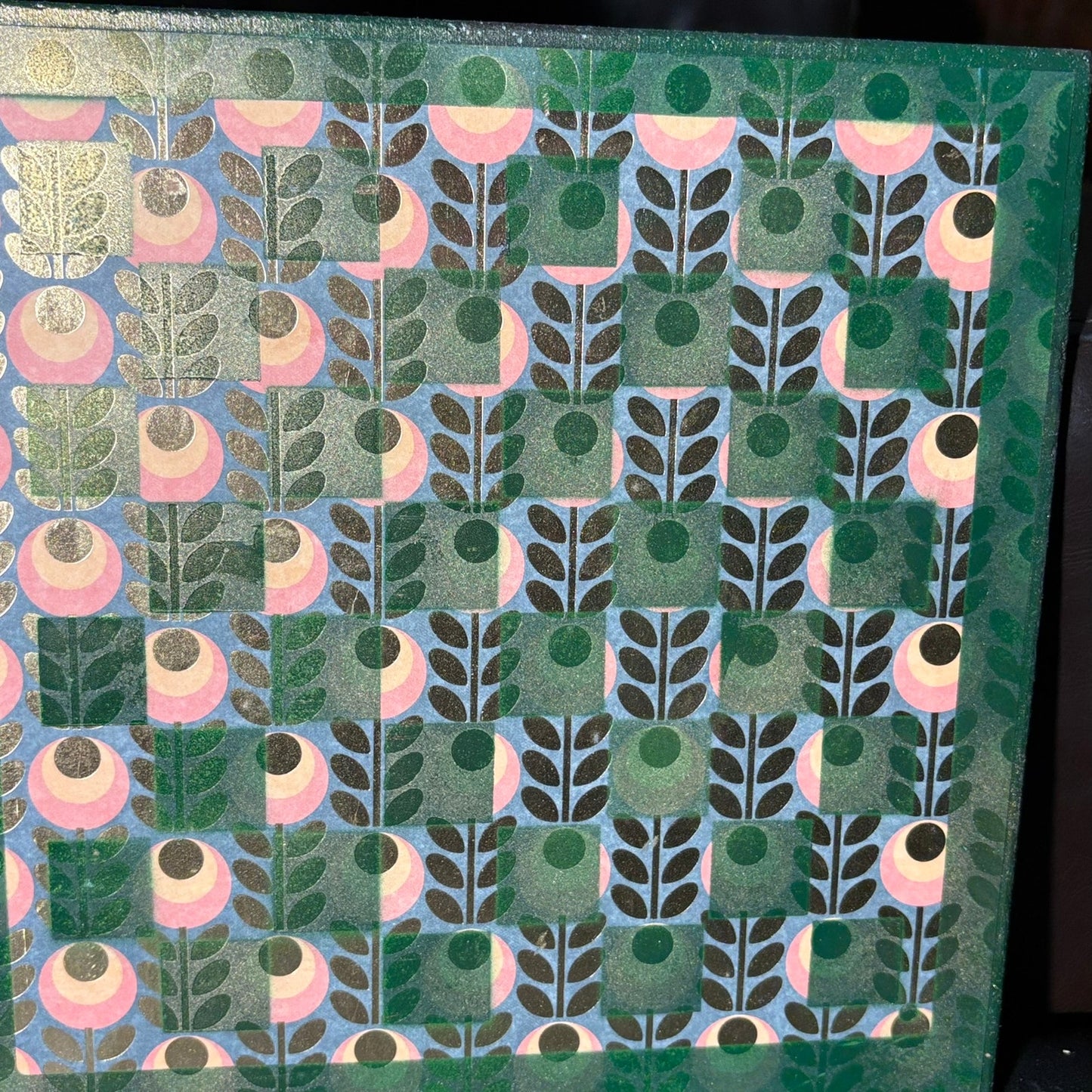 Emerald Green - Scrapbook Chess Board