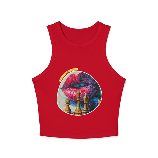 Chess Lips - Women's Red Chess Tank Top