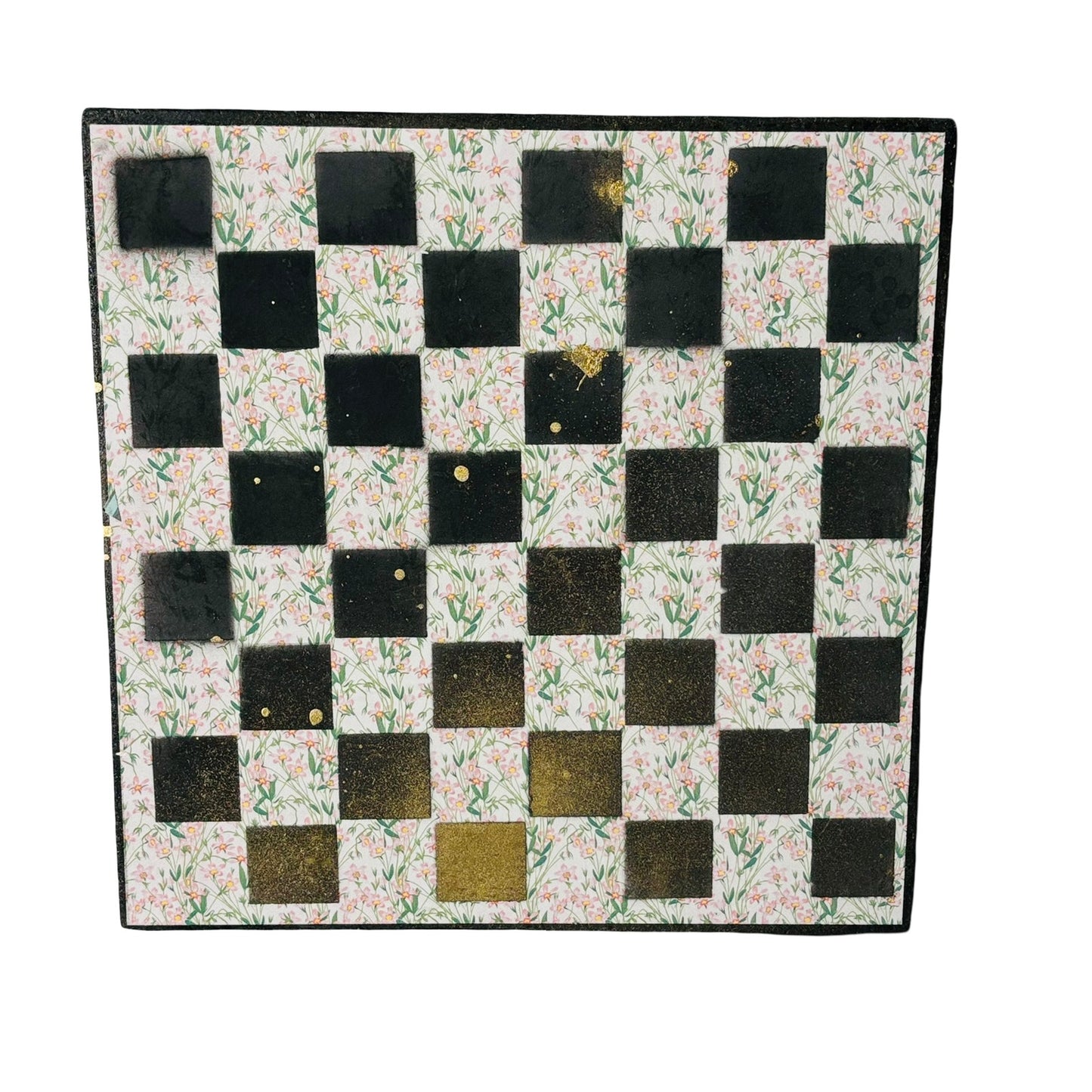 Simple Pink Flowers - Scrapbook Chess Board