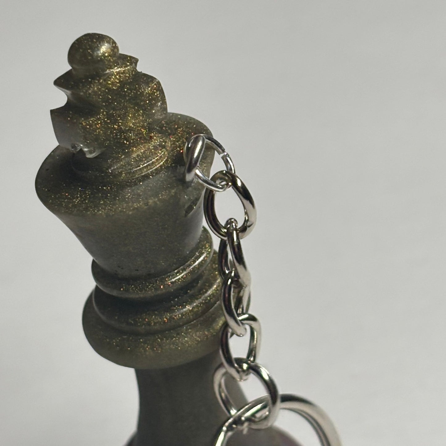 Dark Green King - Handmade Resin Keychain
