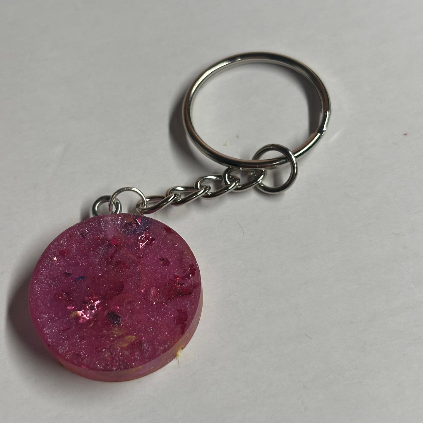 Pink Yellow Bishop - Handmade Resin Keychain