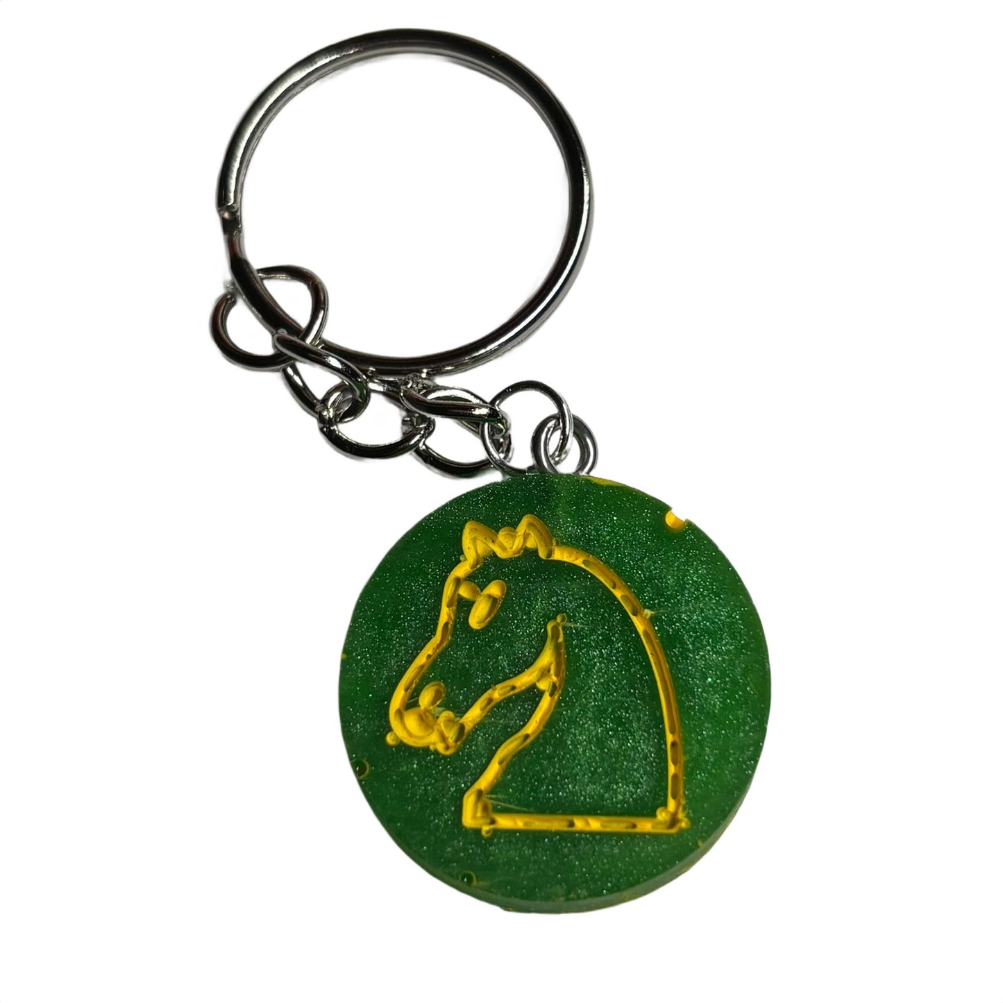 Green Yellow Knight - Handmade Resin Keychain