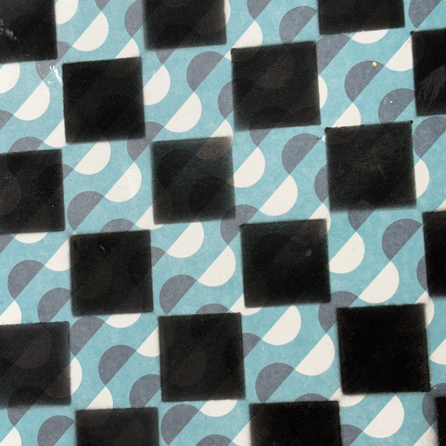 Aqua Green - Scrapbook Chess Board