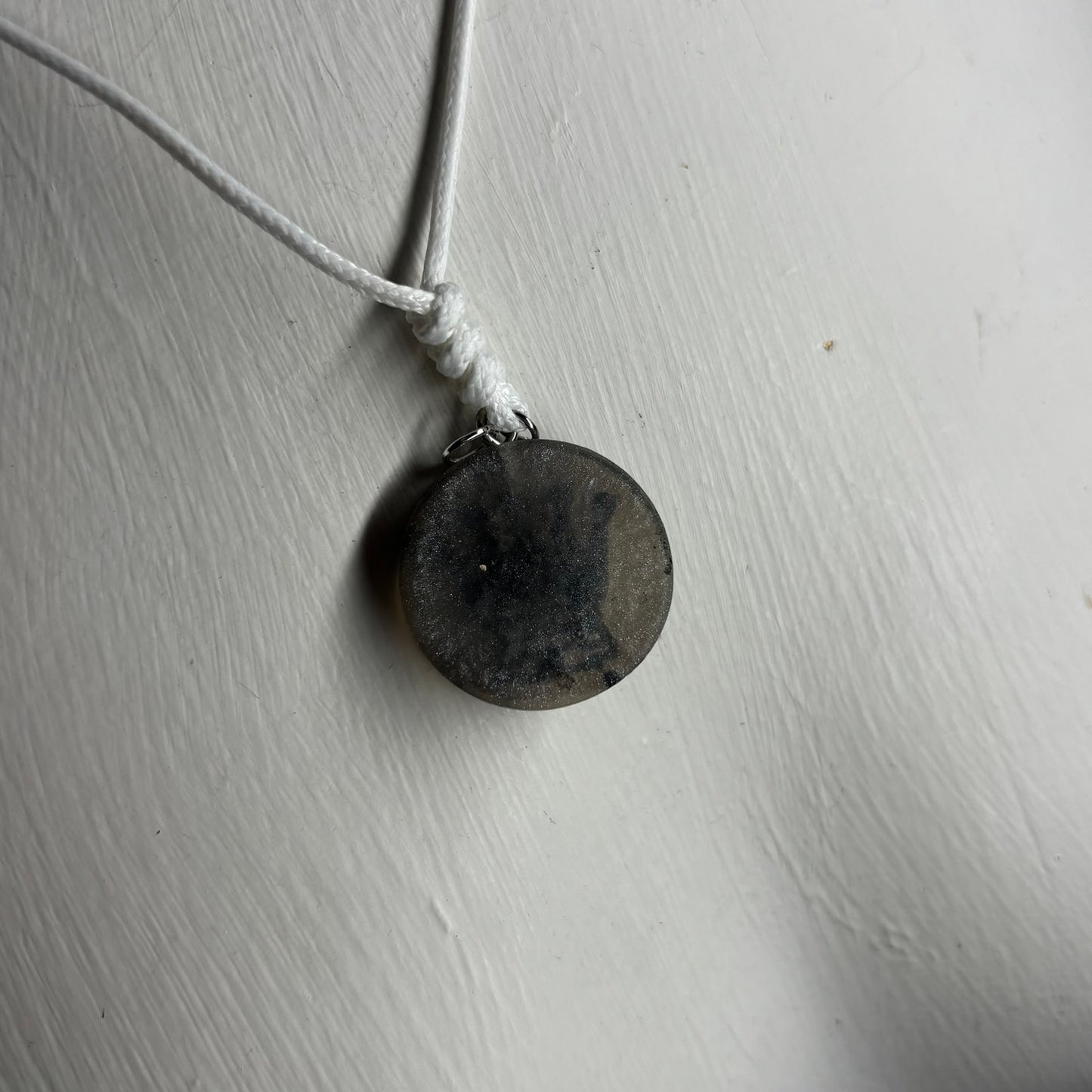 Dark Gray Queen - Handmade Resin Chess Necklace