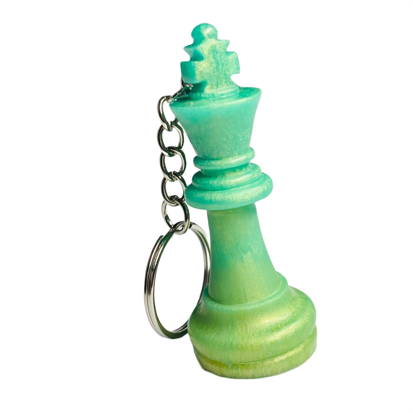 Green Mesh King - Handmade Resin Keychain