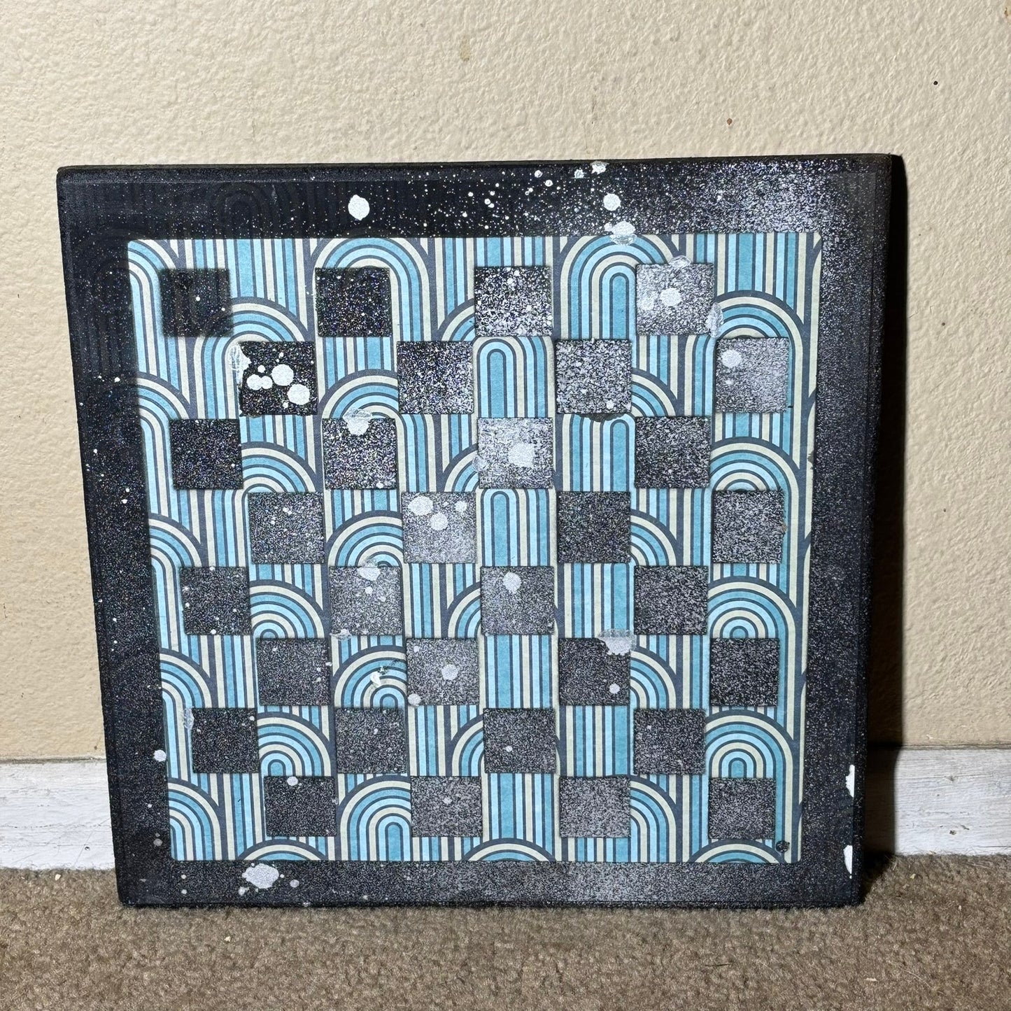 Chrome Vintage Green- Scrapbook Chess Board