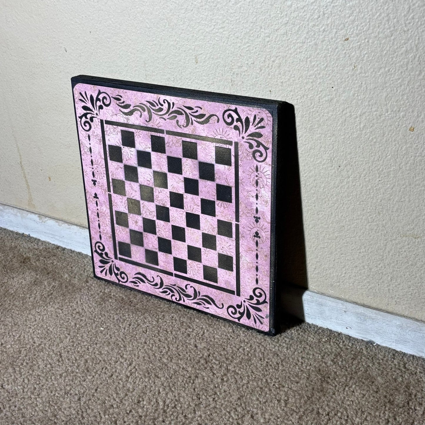 Splendid Pink - Scrapbook Chess Board