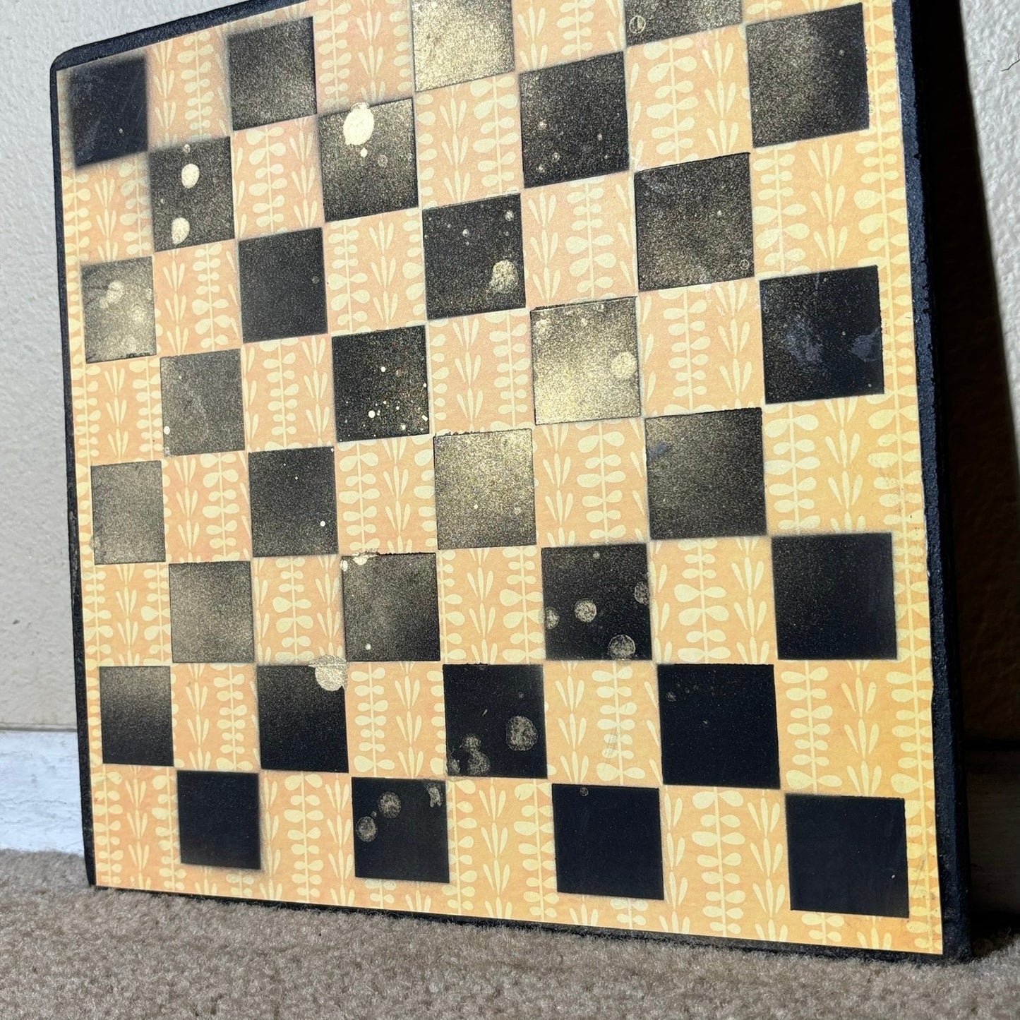 Golden Black & Yellow - Scrapbook Chess Board