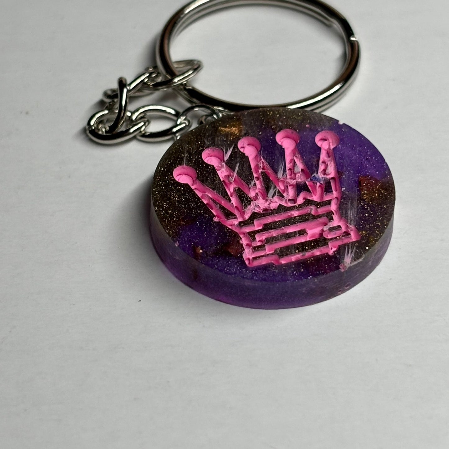 Prestigious Purple Queen - Handmade Resin Keychain