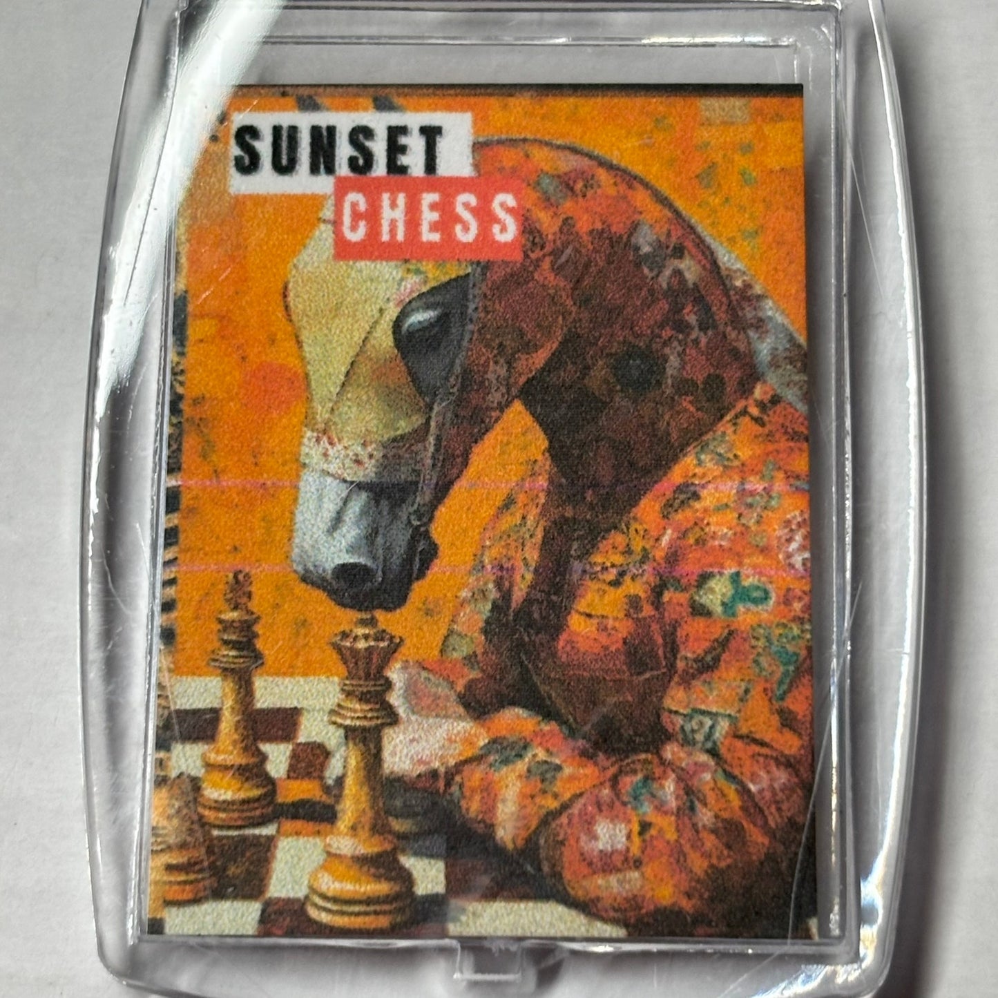 Orange Knight - Chess  Photo Keychain