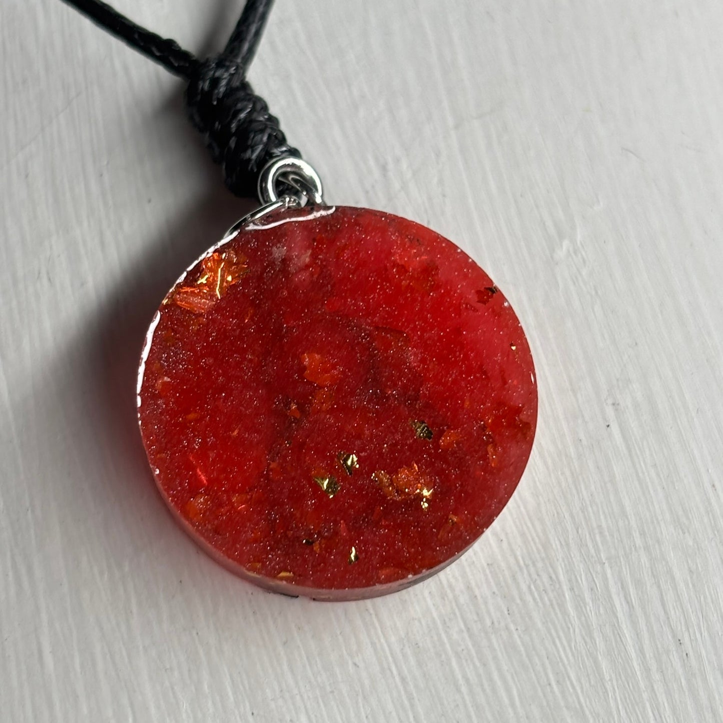 Sparkle Red Pawn - Handmade Resin Chess Necklace