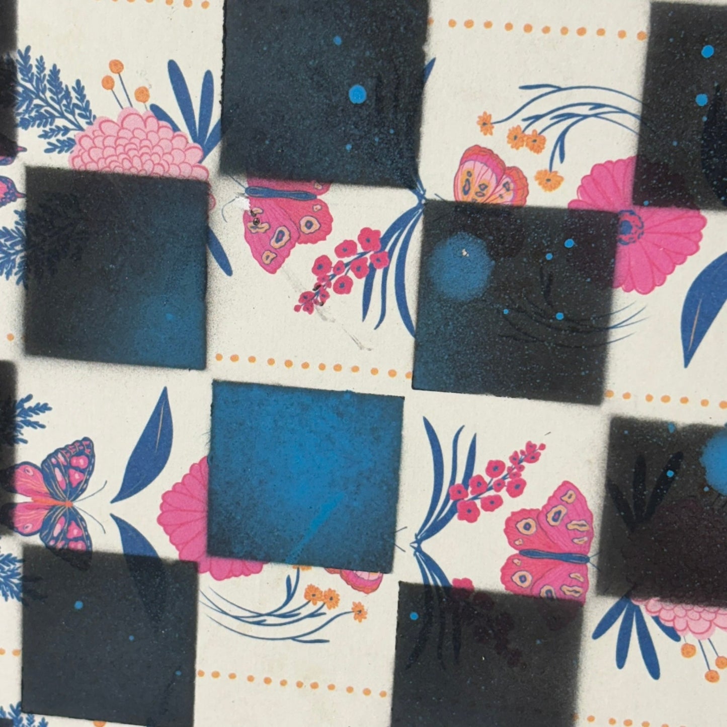 Vintage White Backdrop - Scrapbook Chess Board