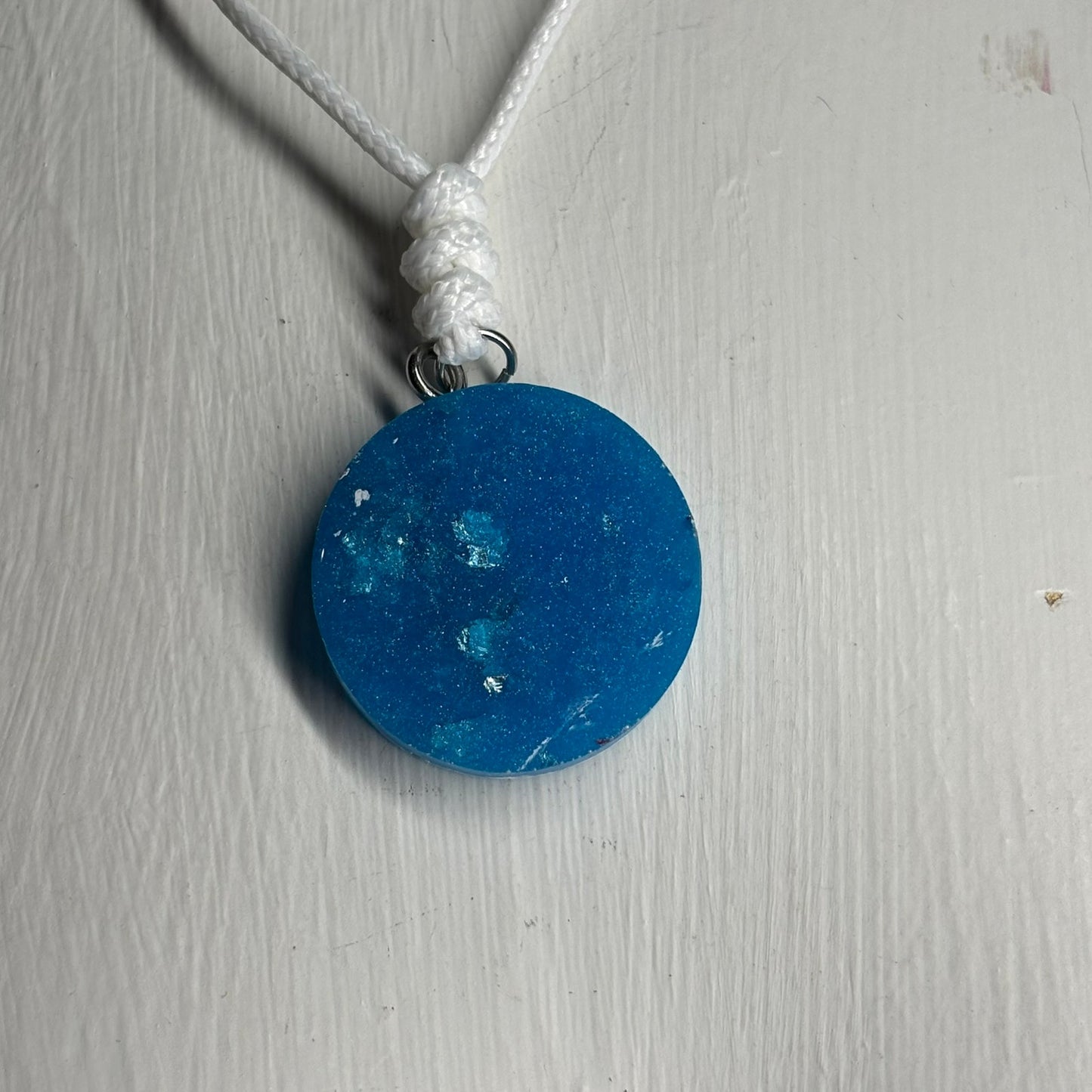 Blue King - Handmade Resin Chess Necklace