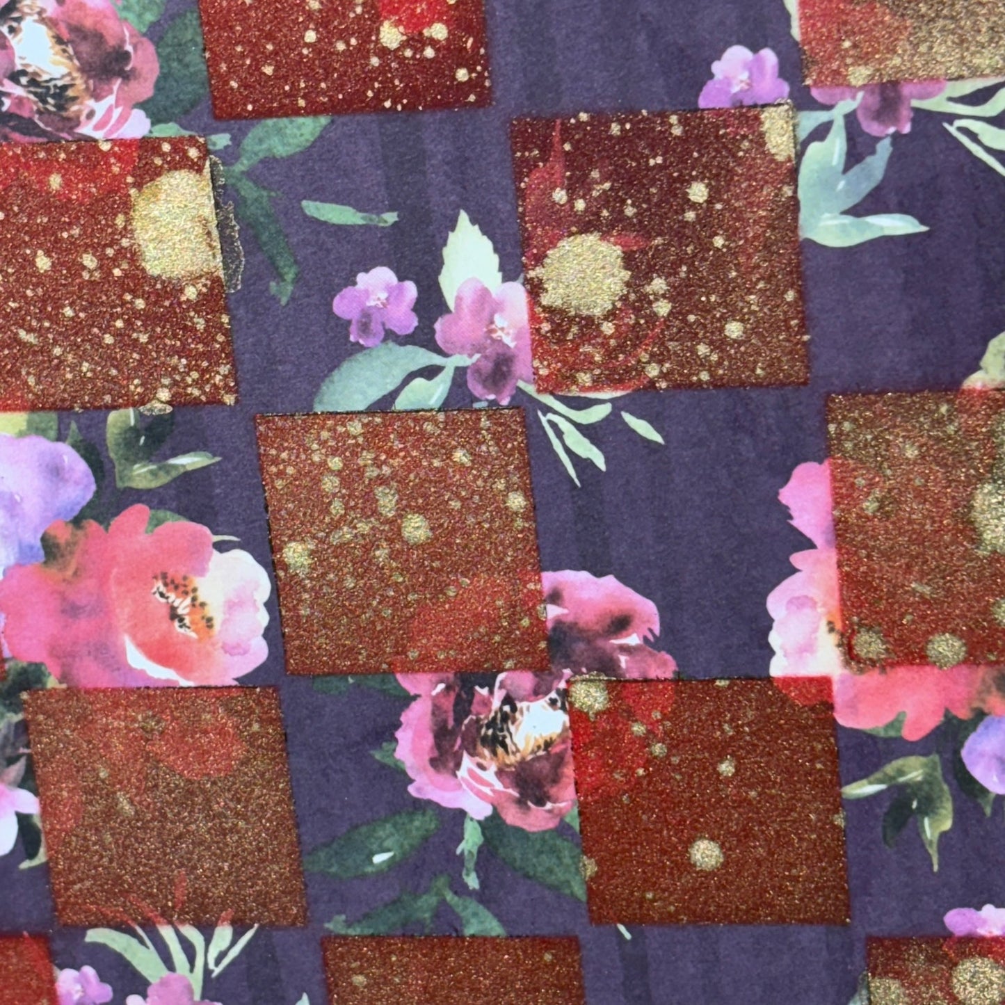 Vintage Golden Red - Scrapbook Chess Board