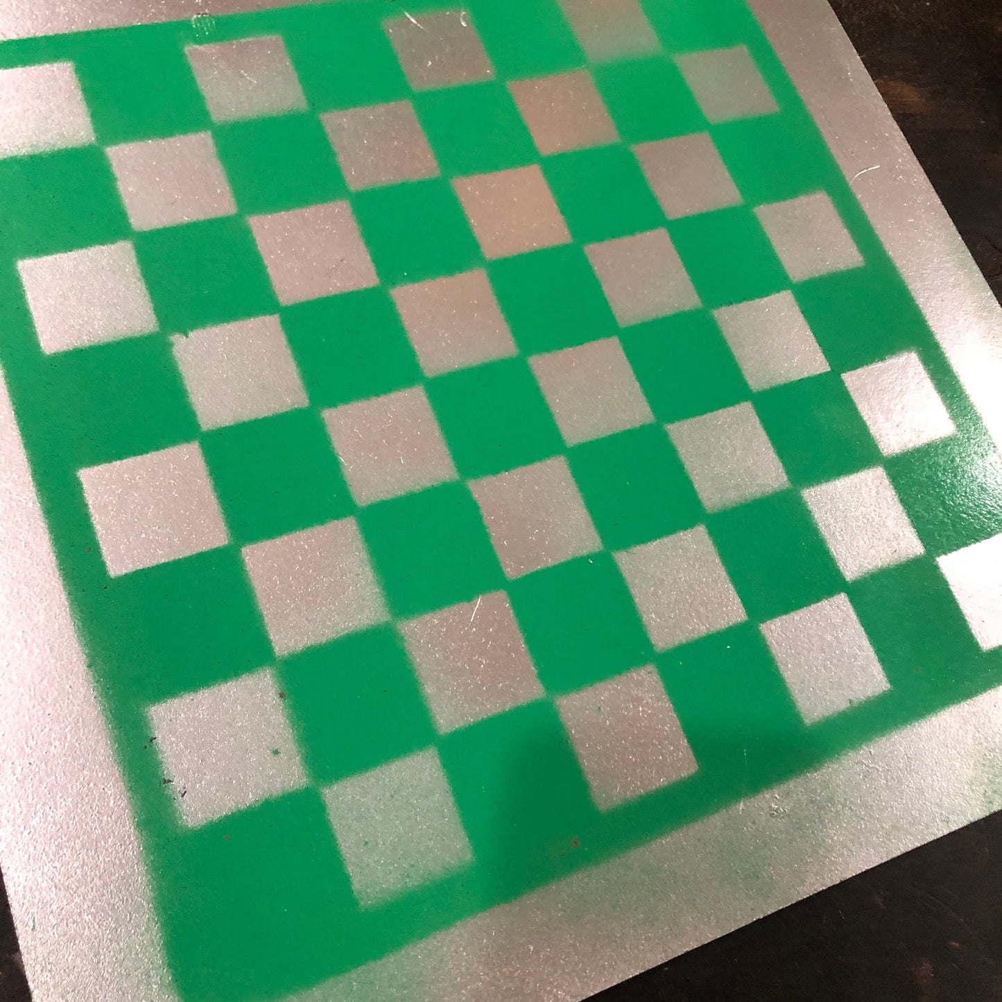 Chrome Green - Painted Chess Set