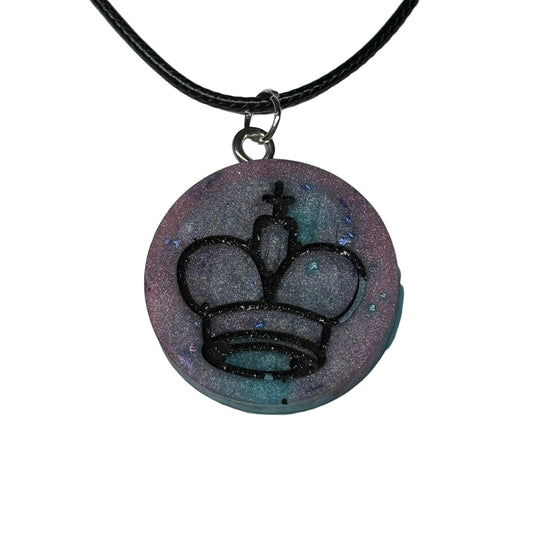 Classic Space King - Handmade Resin Chess Necklace