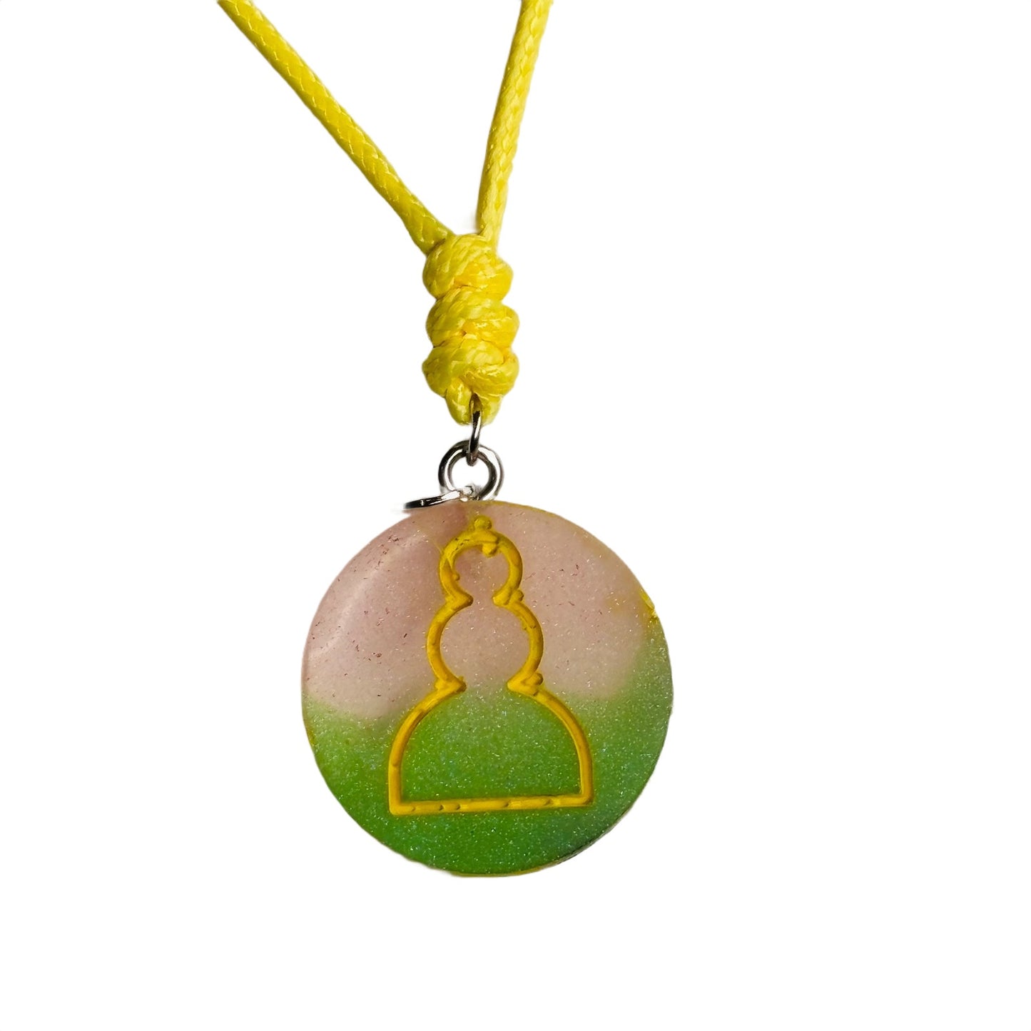 Passion Colored Pawn - Handmade Resin Chess Necklace