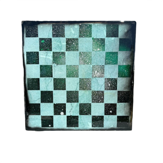 Green Leaf - Resin Coated Chess Board