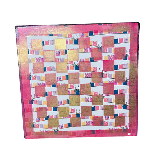 Golden Pink - Scrapbook Chess Board