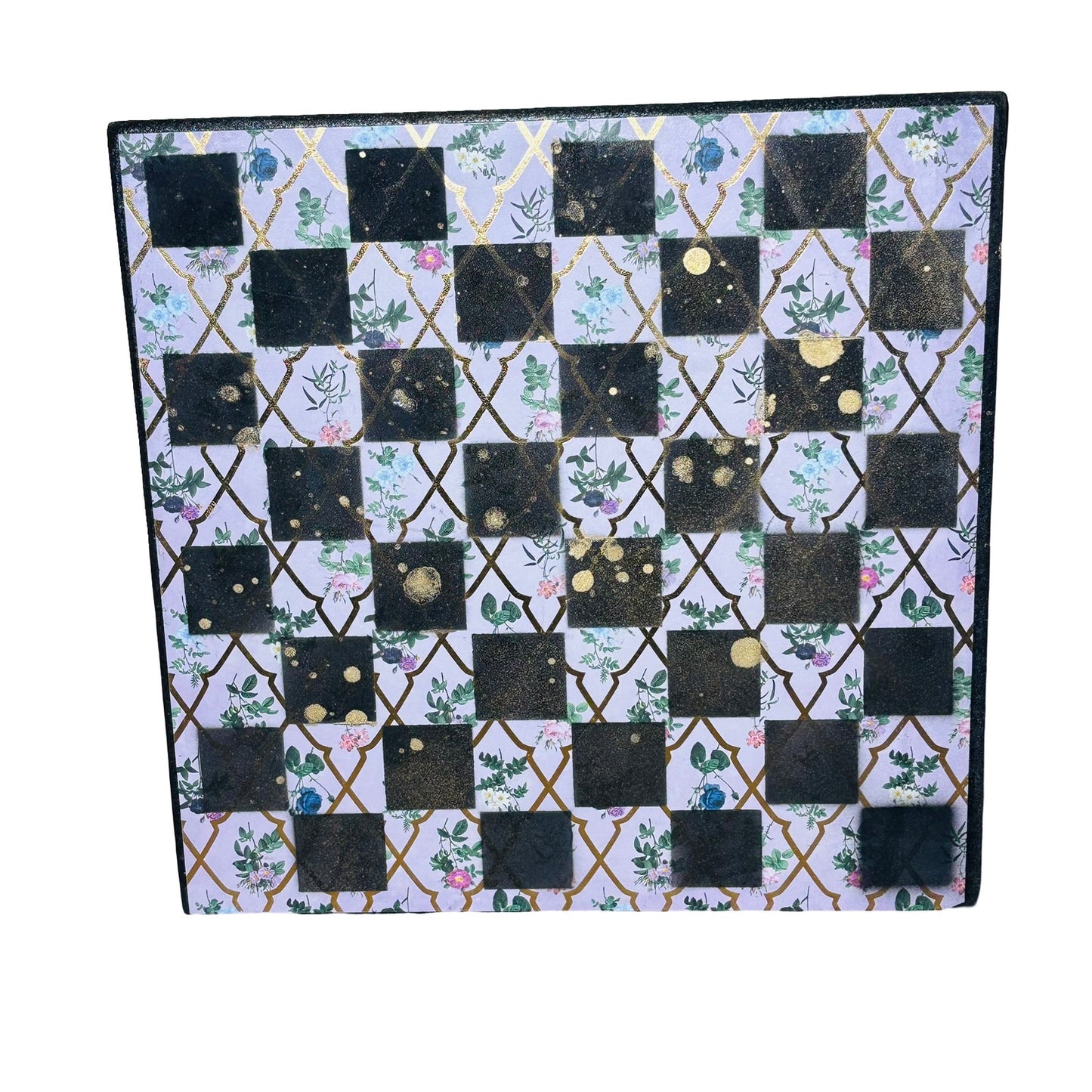 Vintage Flower Garden - Scrapbook Chess Board