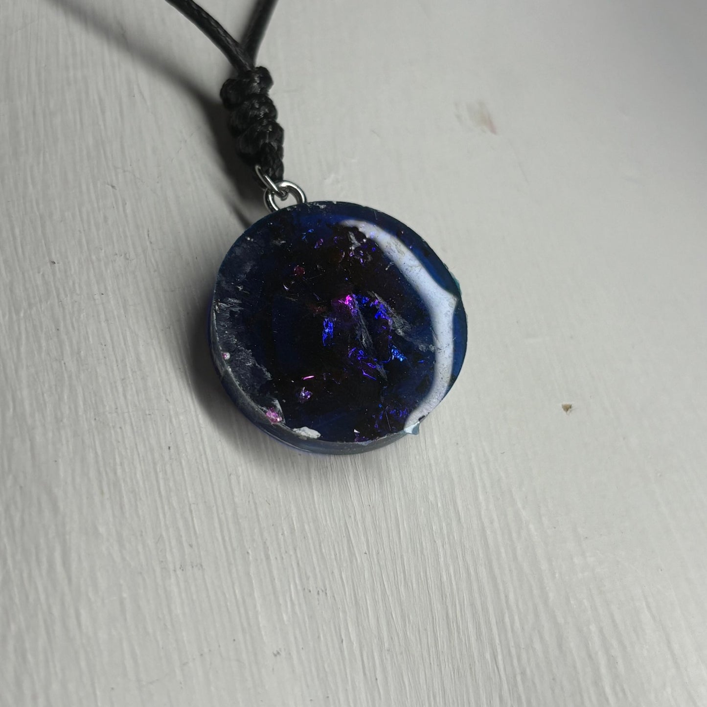 Blue Knight - Handmade Resin Chess Necklace