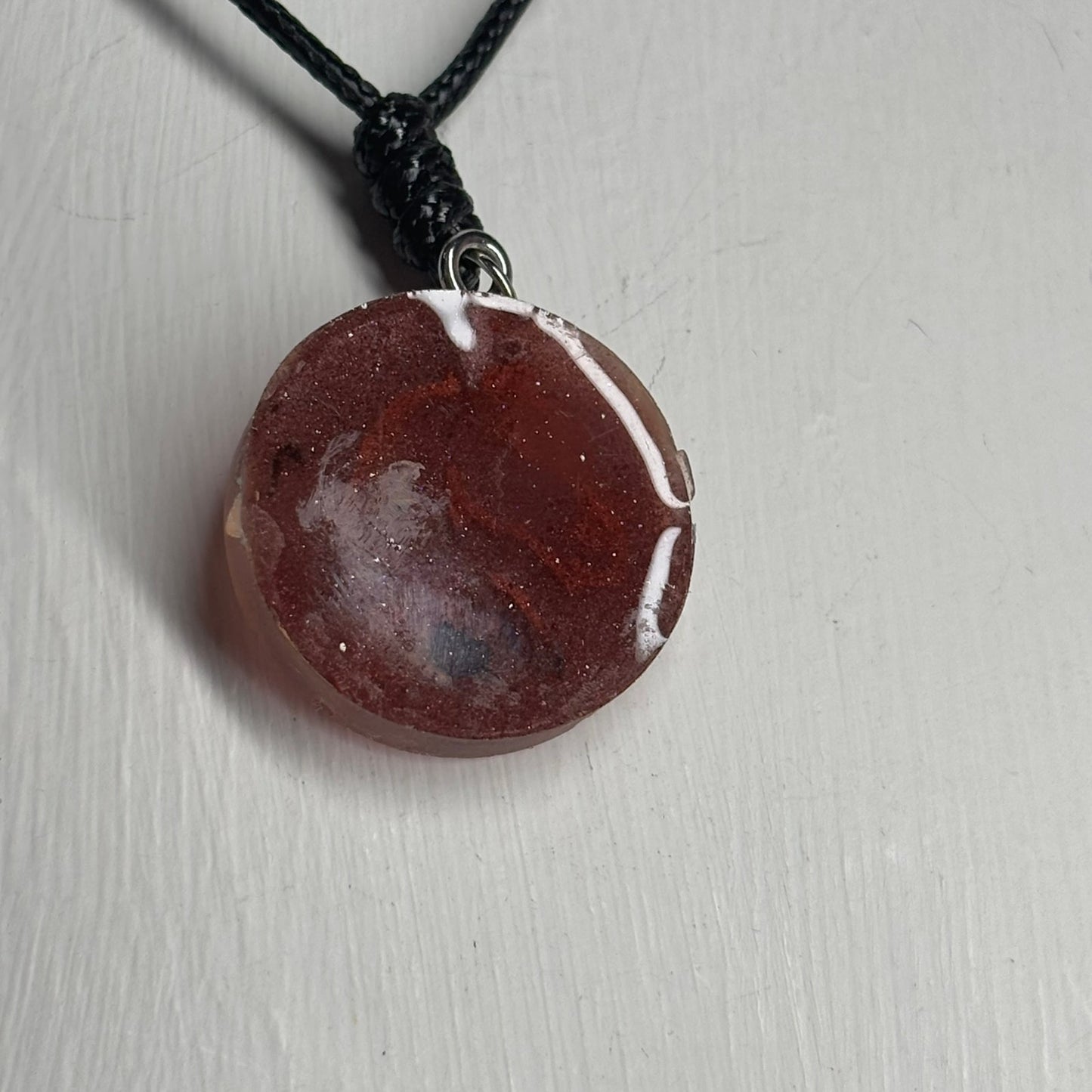 Faded Red Knight - Handmade Resin Chess Necklace