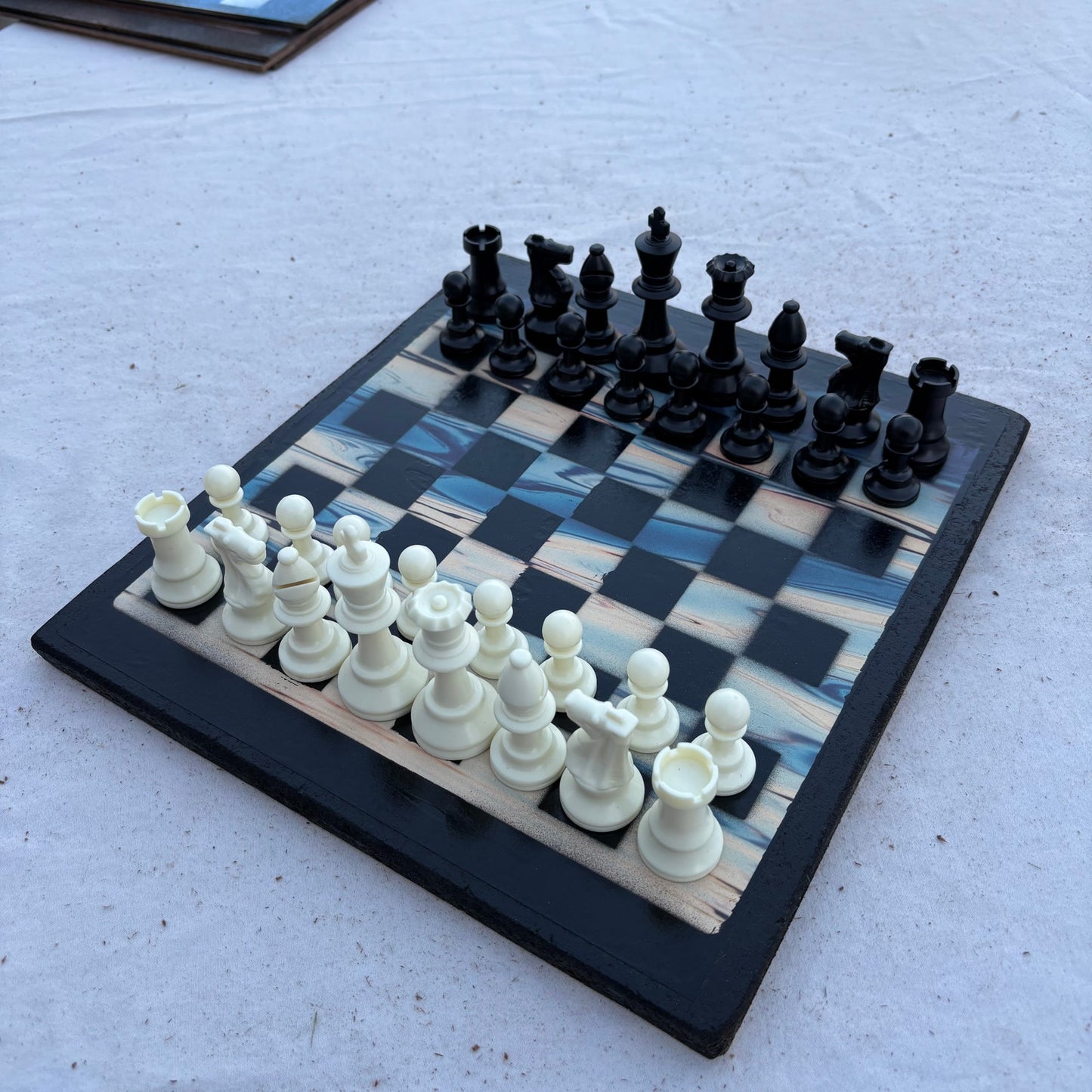 Marble Swirl - Scrapbook Chess Set