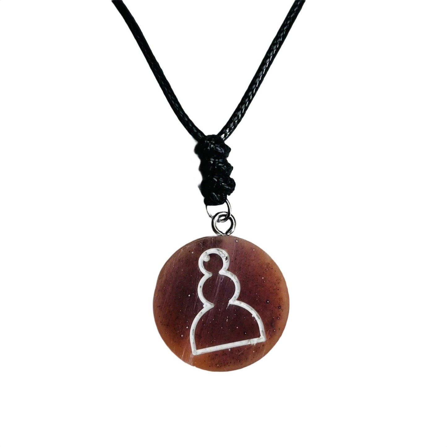 🎁 Brown Pawn - Handmade Resin Chess Necklace (100% off)