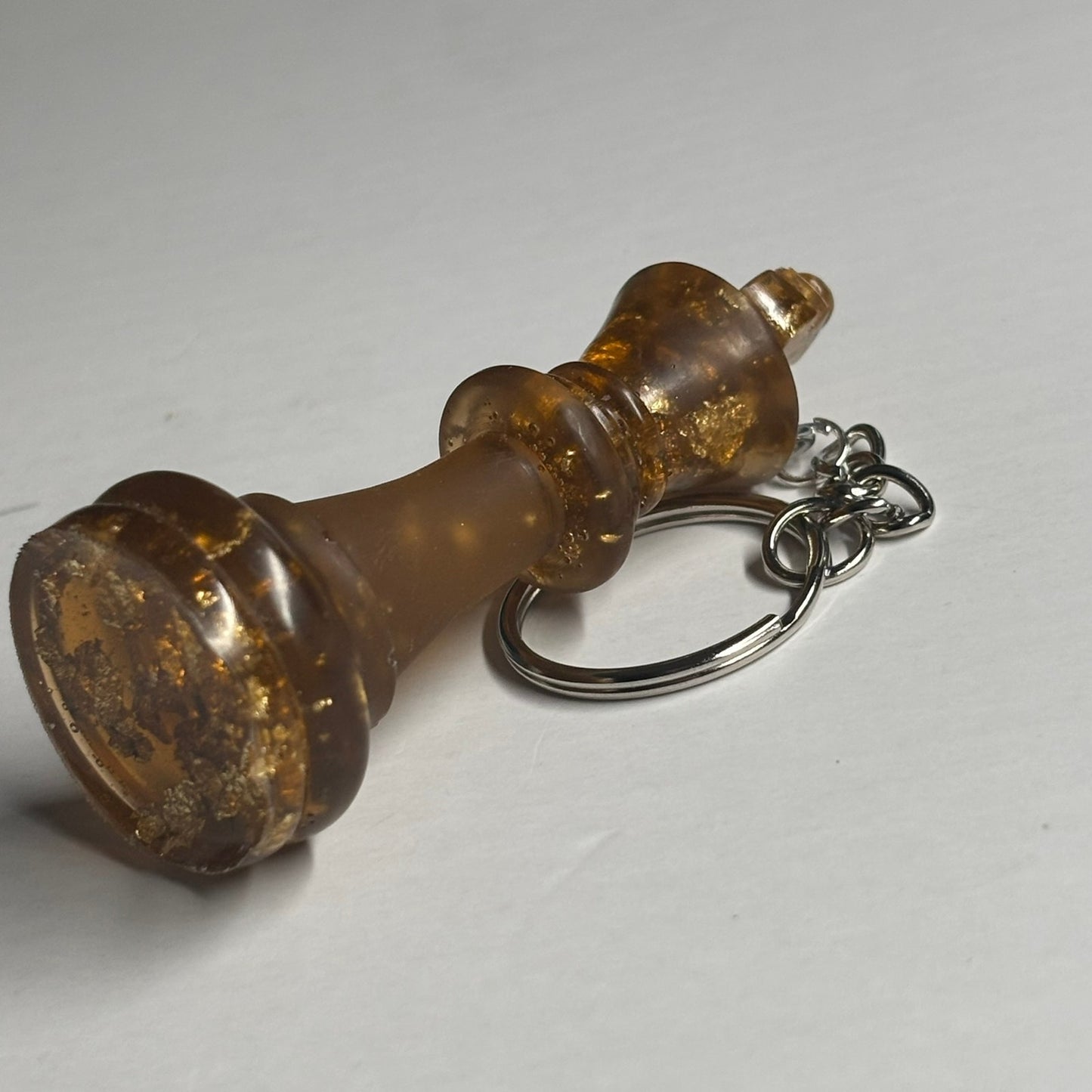 Amber Colored King - Handmade Resin Keychain