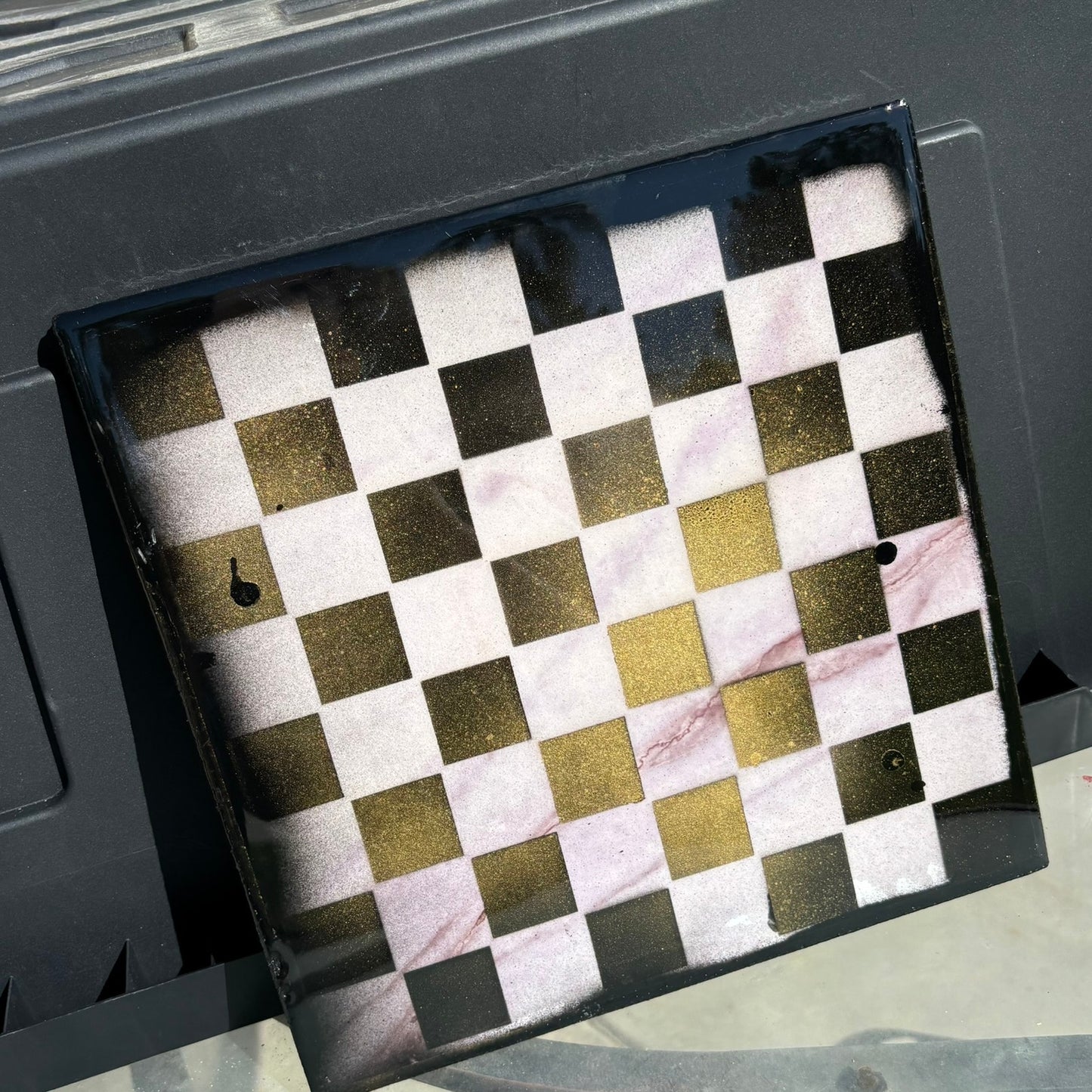 Soft Pink - Resin Coated Chess Board
