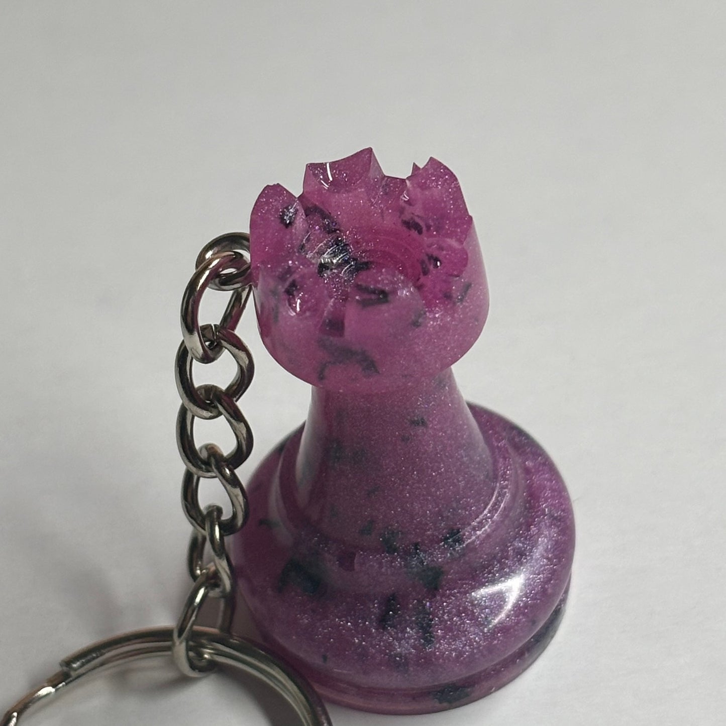 Purple/Pink Rook - Handmade Resin Keychain