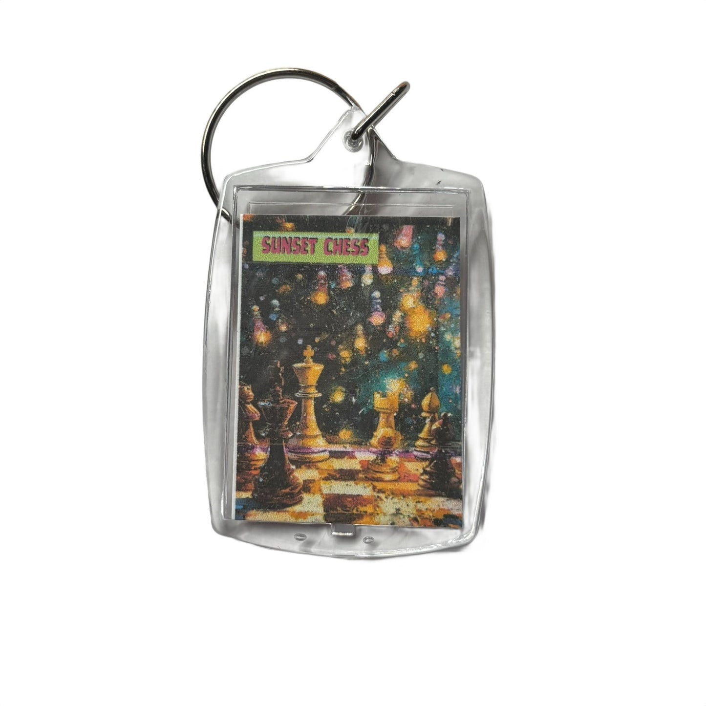 Colorful Lights - Chess  Photo Keychain