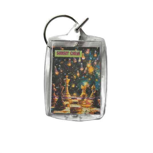 Colorful Lights - Chess  Photo Keychain