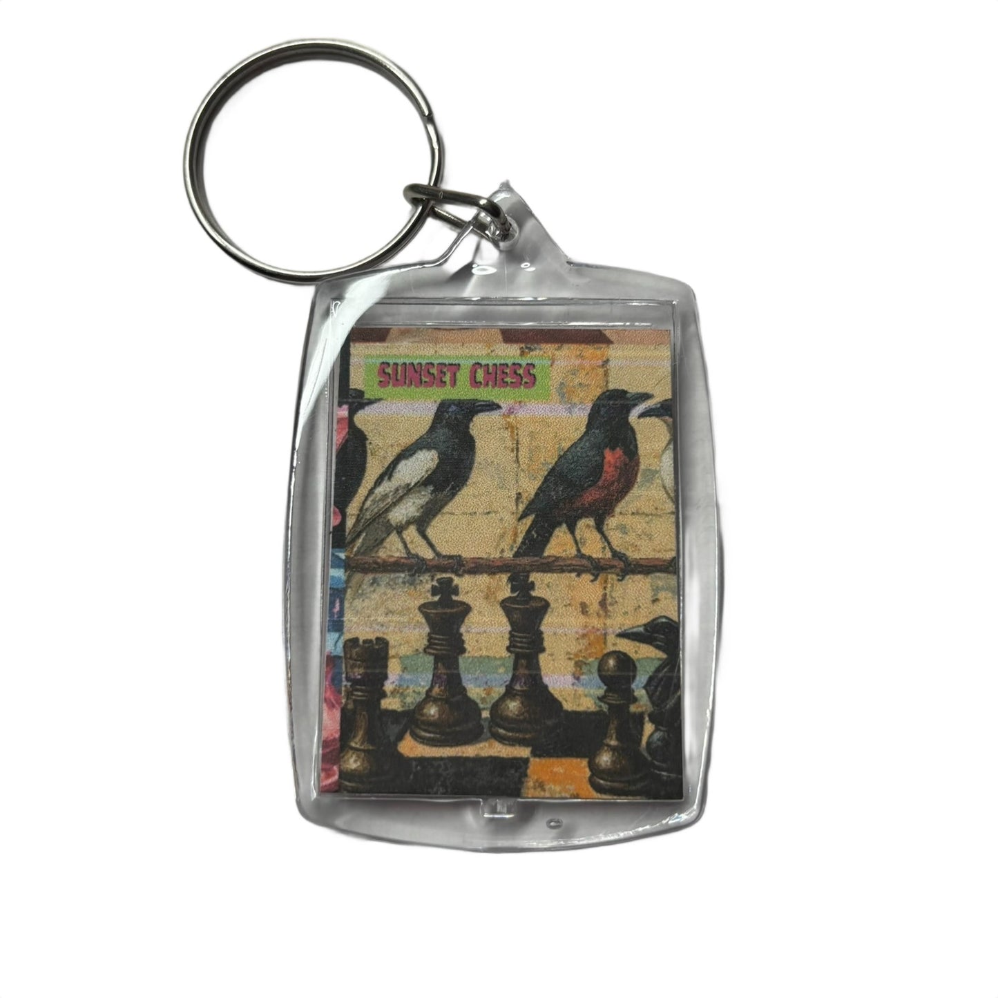 Little Birdies - Chess  Photo Keychain