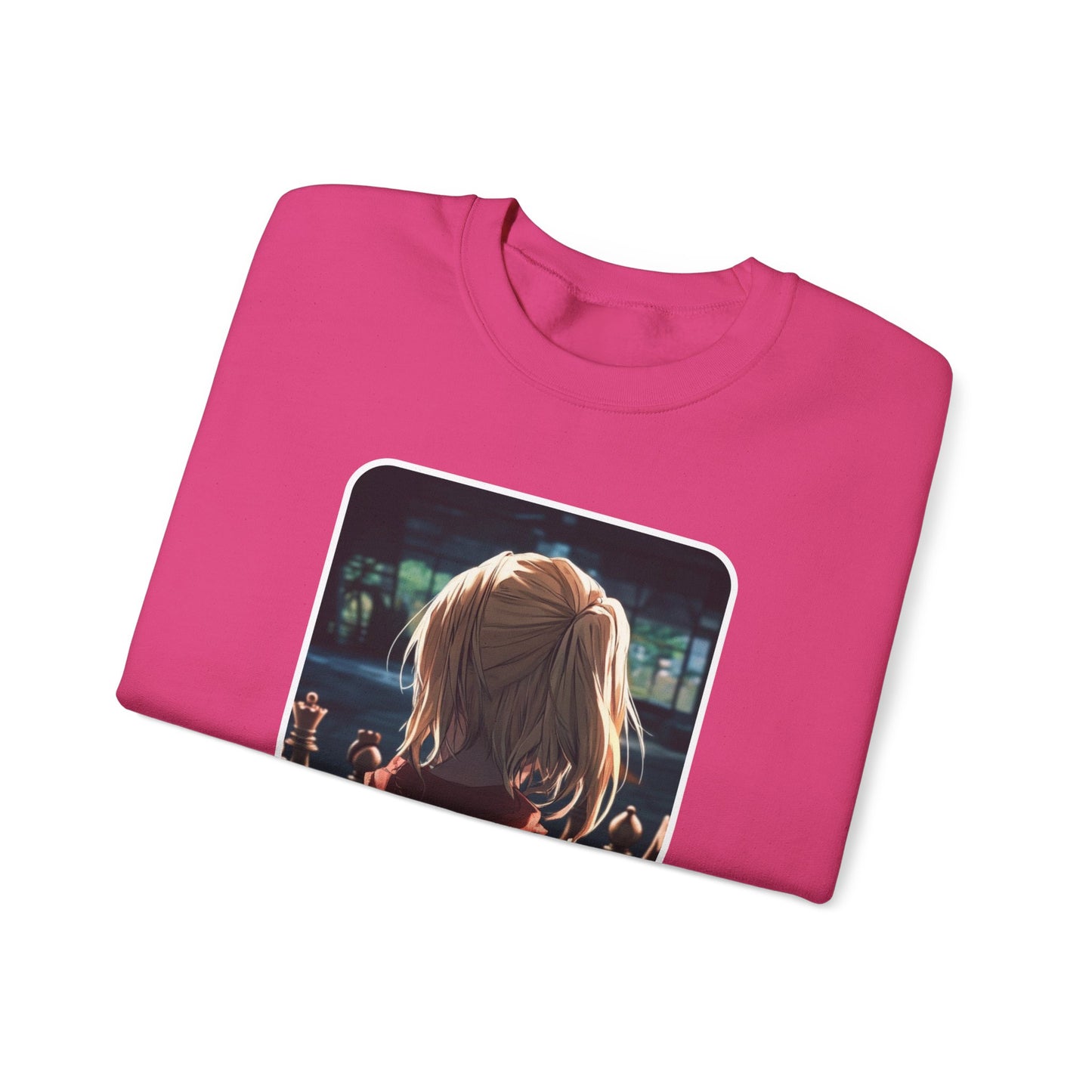 Let The Games Begin - Hot pink Chess Crewneck Sweater