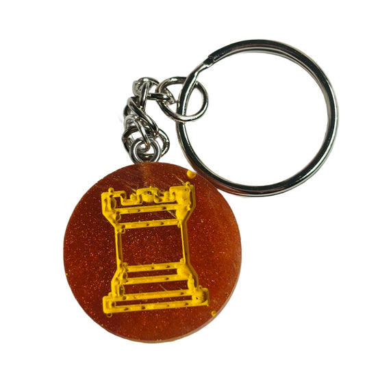 Red Rook - Handmade Resin Keychain