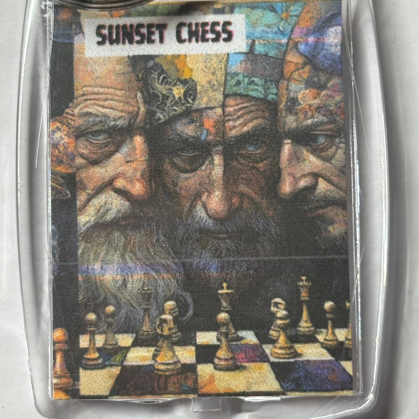 Three Faces - Chess  Photo Keychain