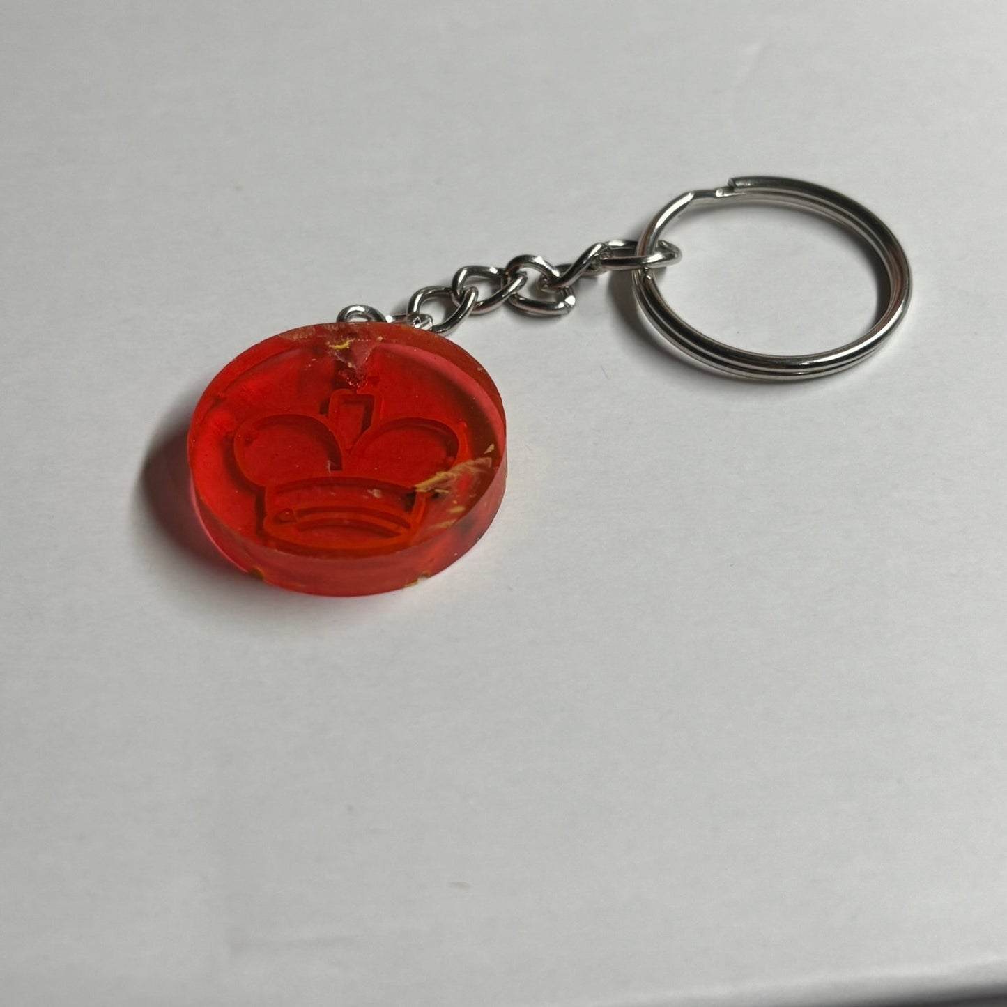 Vivid Red King - Handmade Resin Keychain - Flat Edition