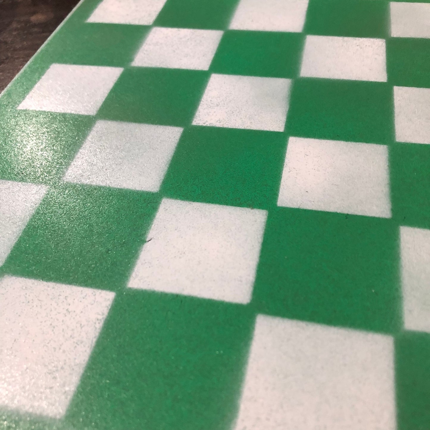 Green & White - Painted Chess Set