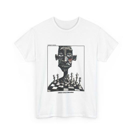 Chess Chalk Drawing - White Chess T Shirt