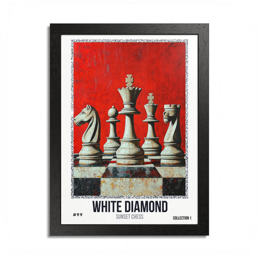 White Diamond - Collection 1 Card #99 - Sunset Card Poster Framed 12"x16"