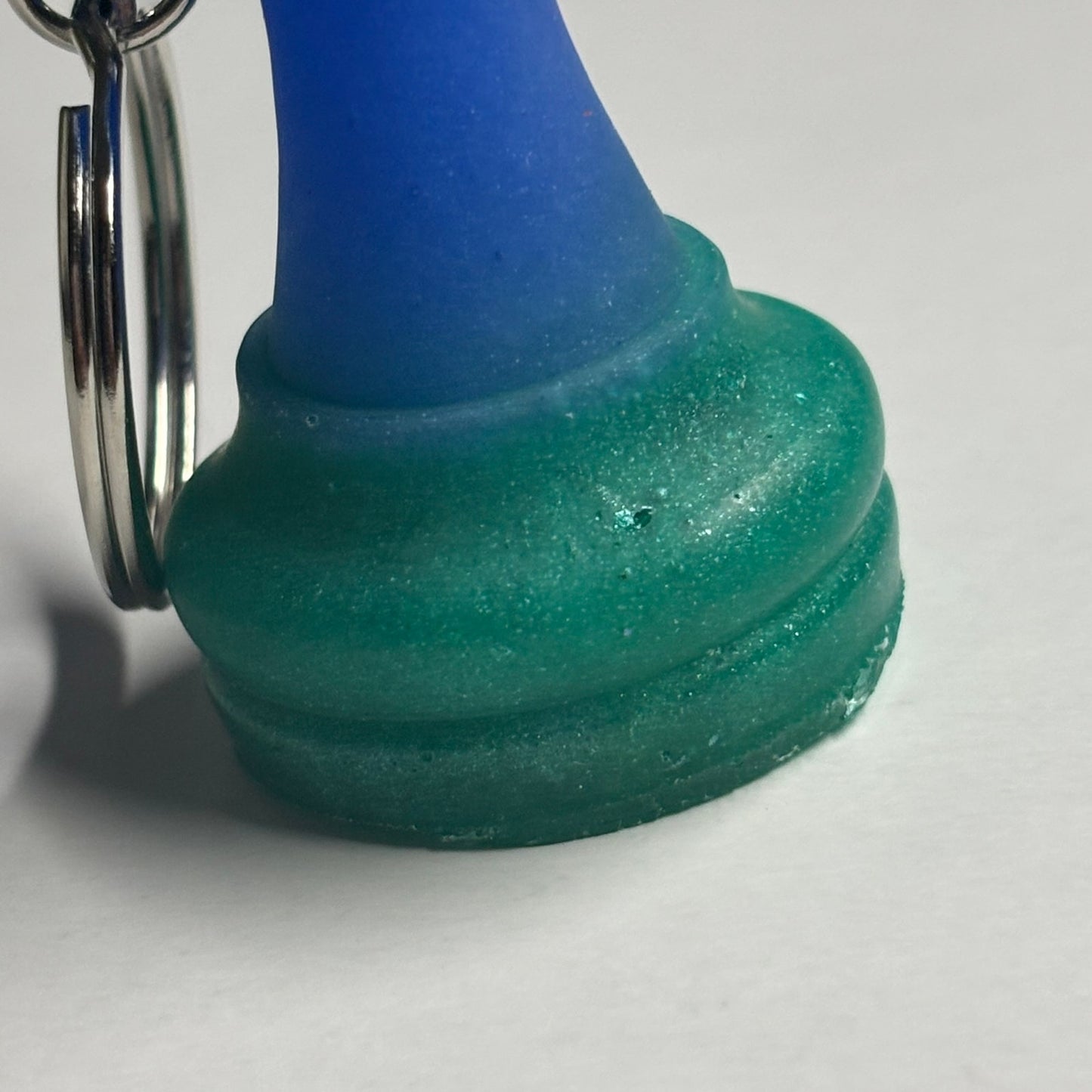 Blue/Green King - Handmade Resin Keychain