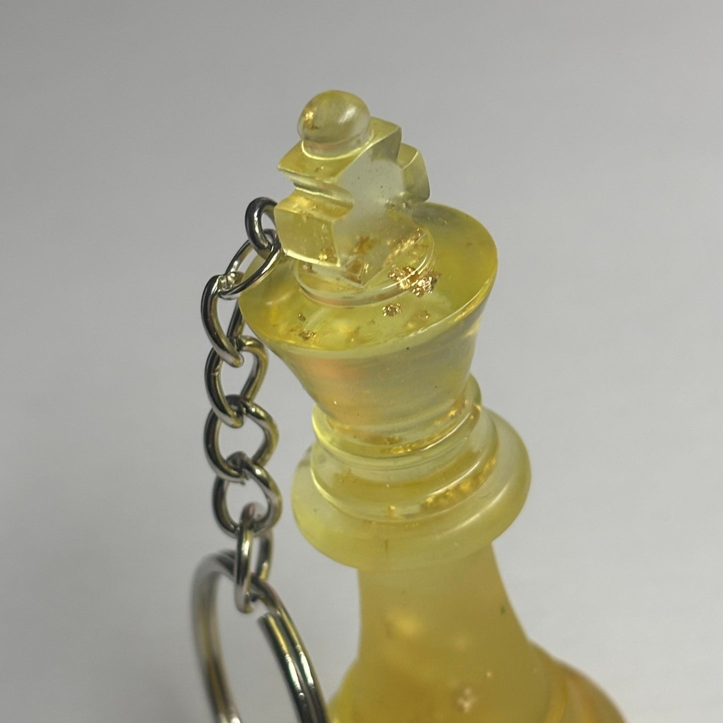 Yellow Crystal King - Handmade Resin Keychain