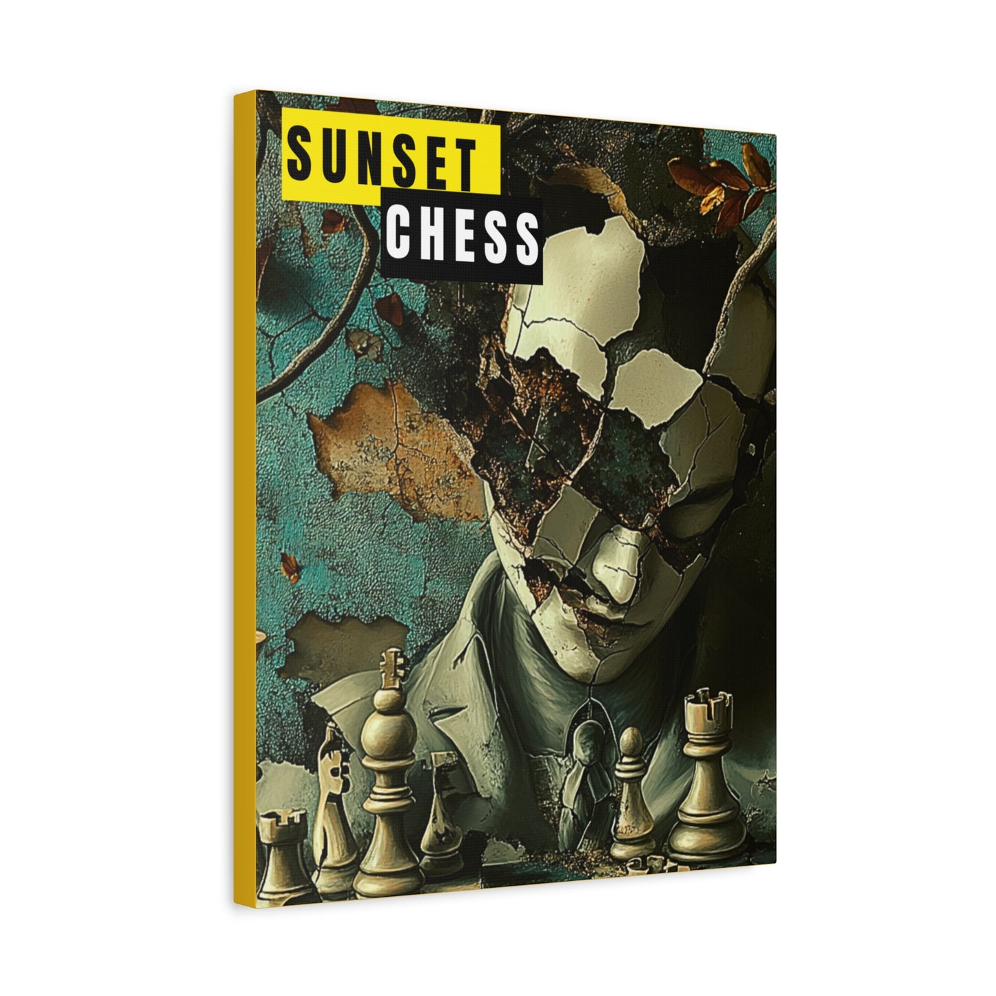 The Breaking Mask - Canvas Chess Print 16"x20"