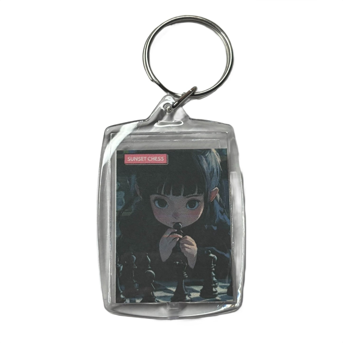 Courage - Chess  Photo Keychain
