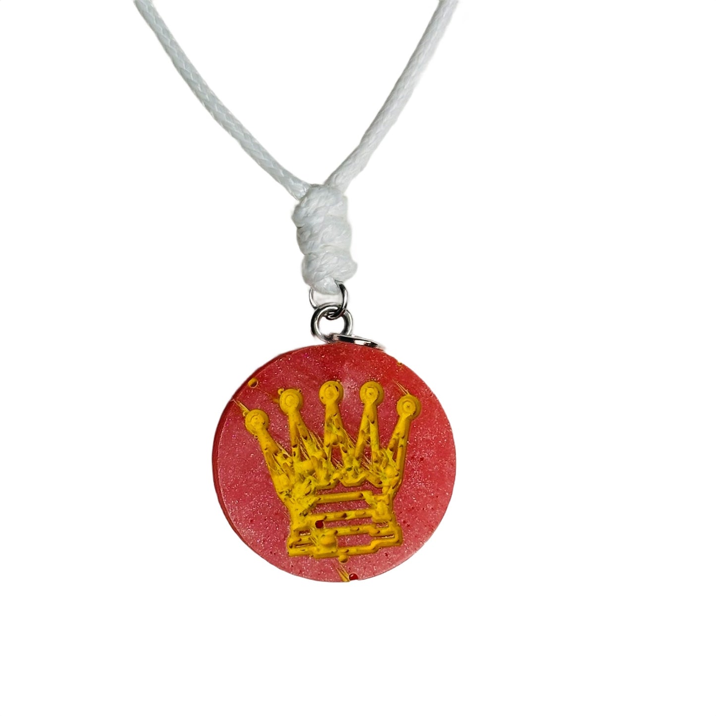 Red Queen - Handmade Resin Chess Necklace